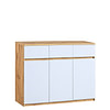 Arca Oak ARCA OAK Komód 3A3F, tölgy/fehér TAR6