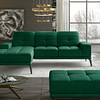 Amelita Amelita sarokkanapé és puff, dark green, balos, raktárról
