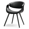 Hajlított székek BENT szék, fekete-fekete ekobőr