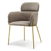 Biagio BIAGIO design szék, beige velúr, arany