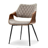 Hajlított székek RENZO design étkezőszék, beige – dió