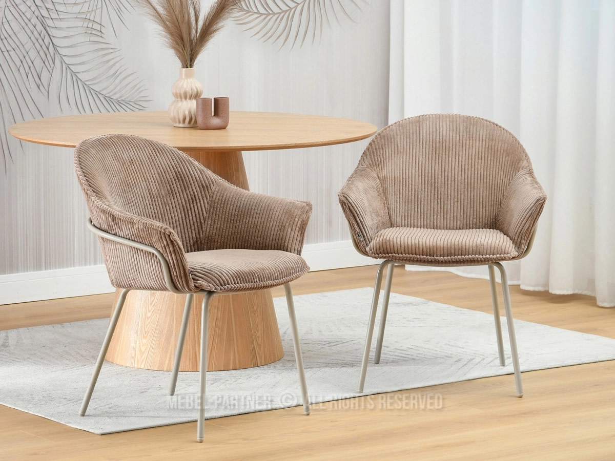 Vivien VIVIEN karoszék, karamella kordbársony-bézs 2