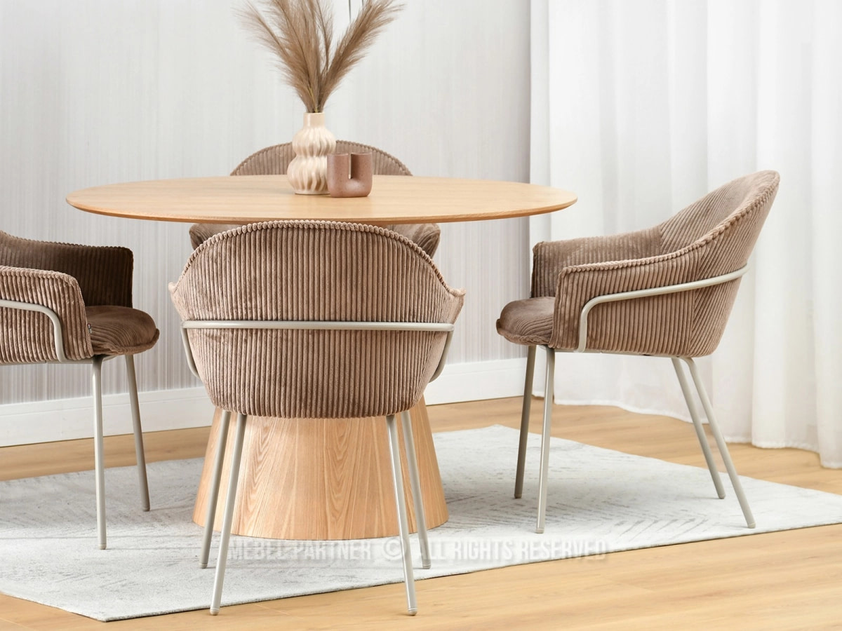 Vivien VIVIEN karoszék, karamella kordbársony-bézs 3