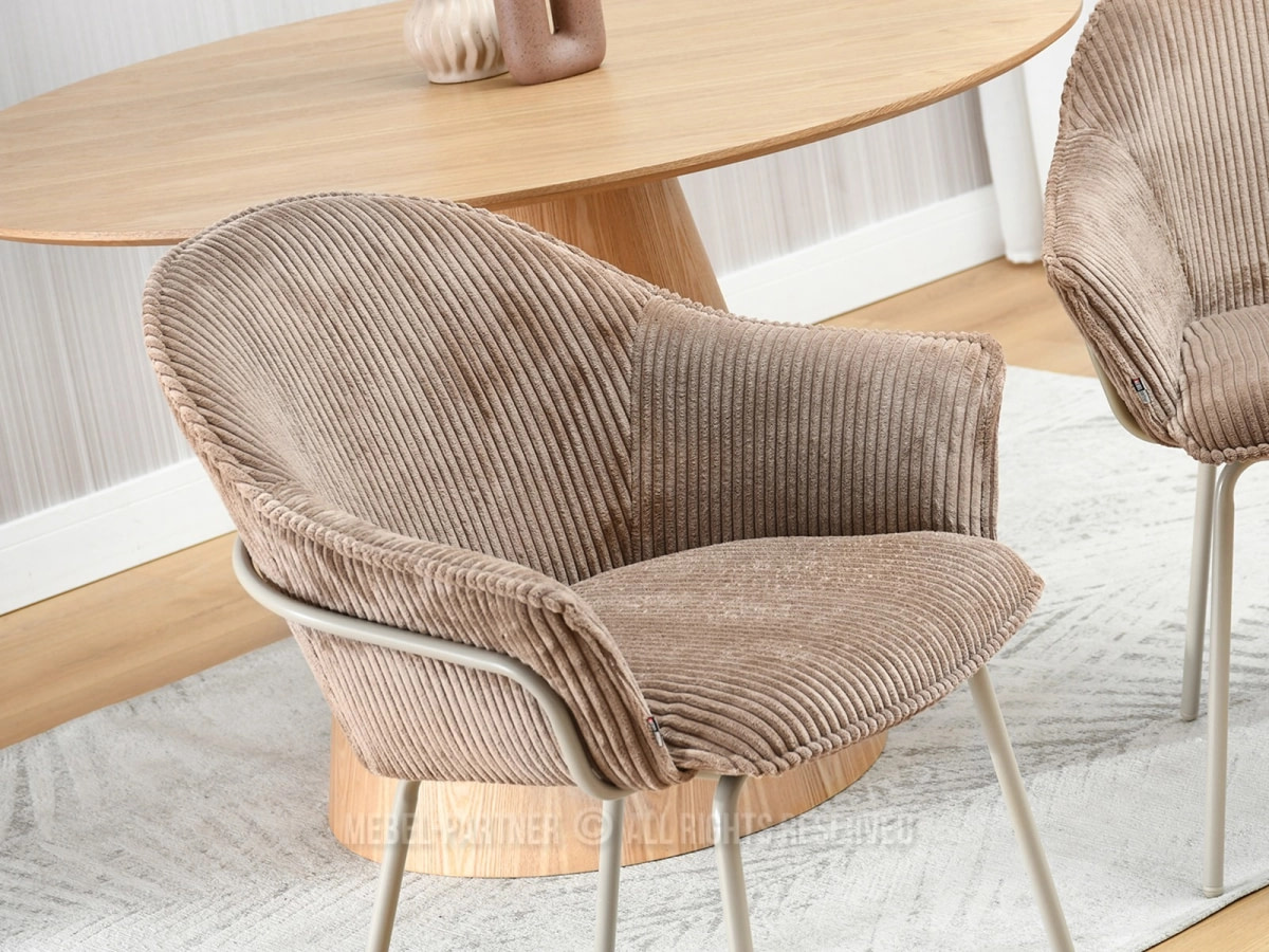 Vivien VIVIEN karoszék, karamella kordbársony-bézs 5