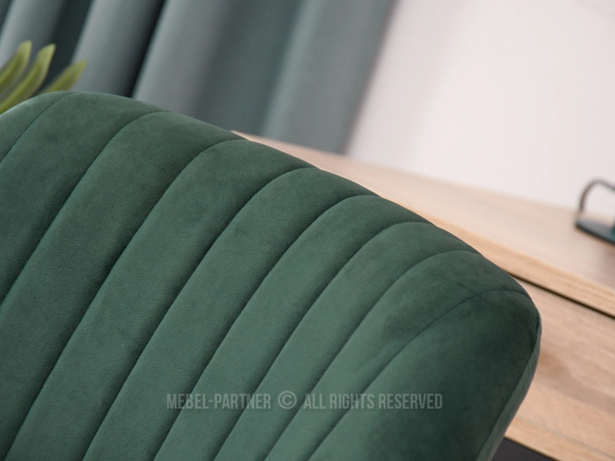 Forgószékek MERLIN retro forgószék, zöld velúr-fekete 8