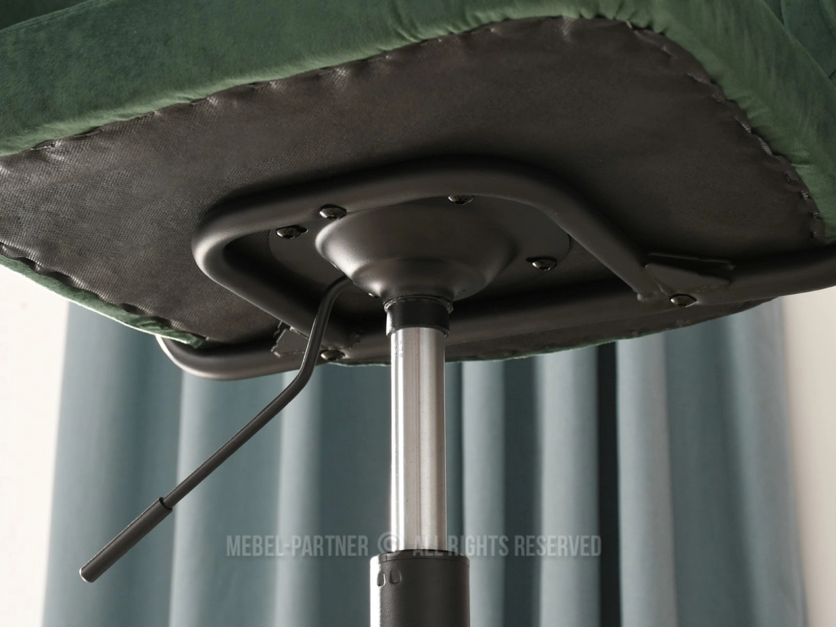 Forgószékek MERLIN retro forgószék, zöld velúr-fekete 10