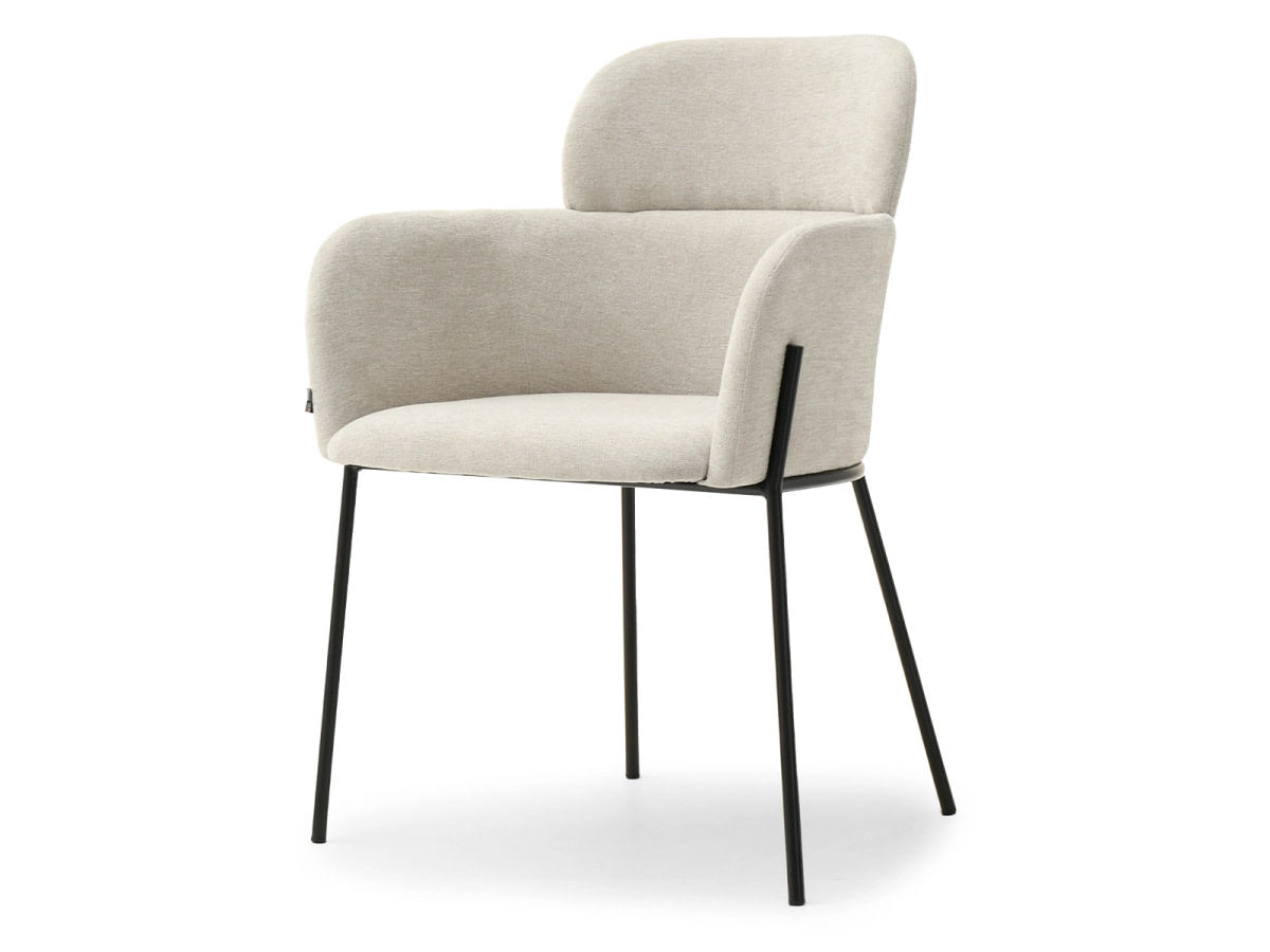 BIAGIO karfás design szék, beige karfás design szék