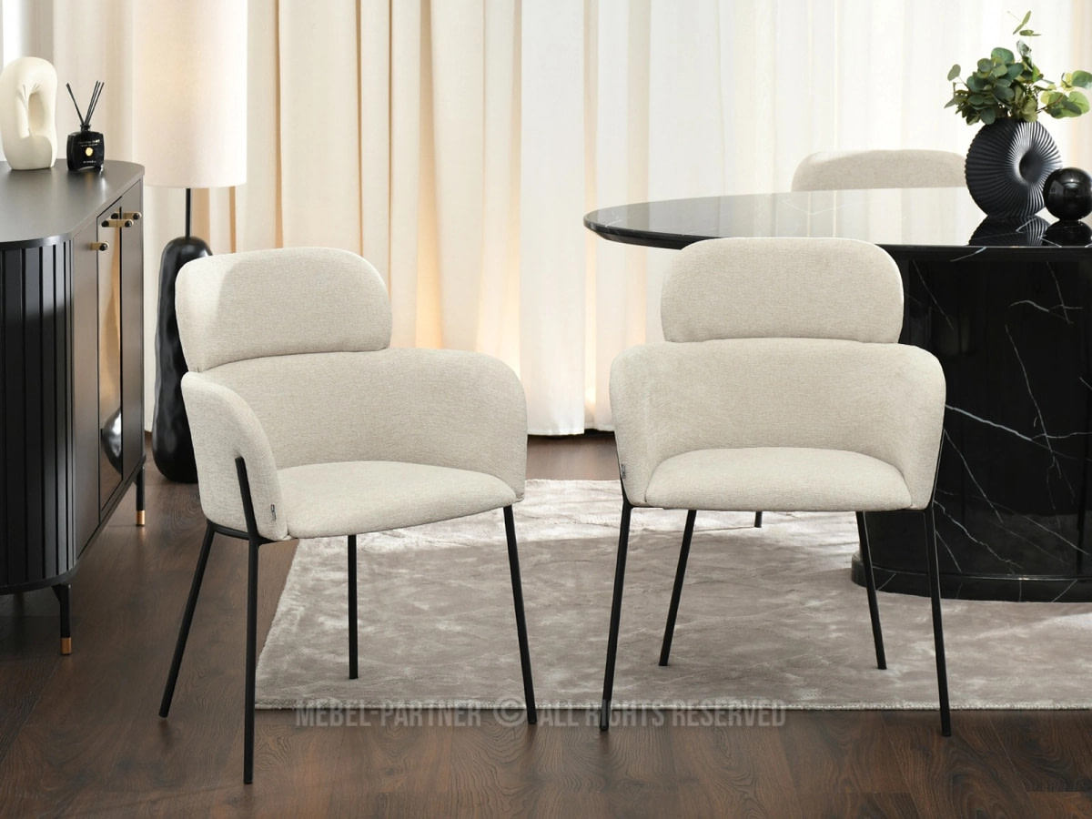BIAGIO karfás design szék, beige 2 karfás design szék