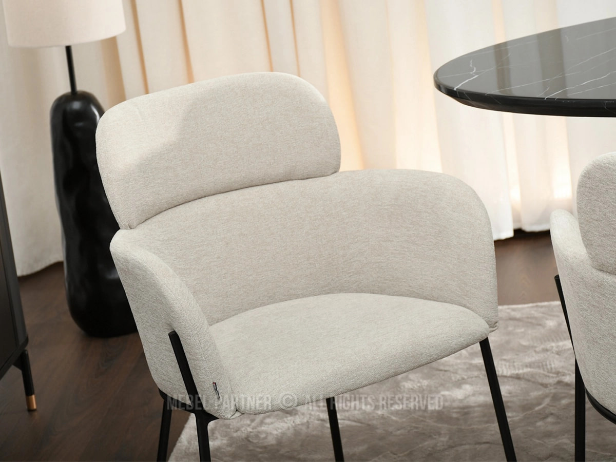 BIAGIO karfás design szék, beige 5 BIAGIO karfás design szék, beige - Image 5