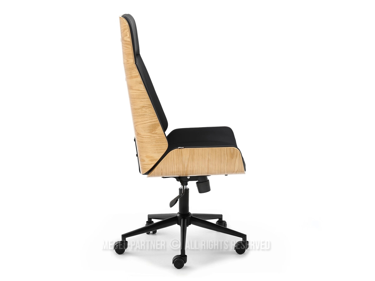 AUSTIN irodai forgófotel, fekete-tölgy, fekete láb 3 AUSTIN irodai forgófotel, fekete-tölgy, fekete láb - Image 3