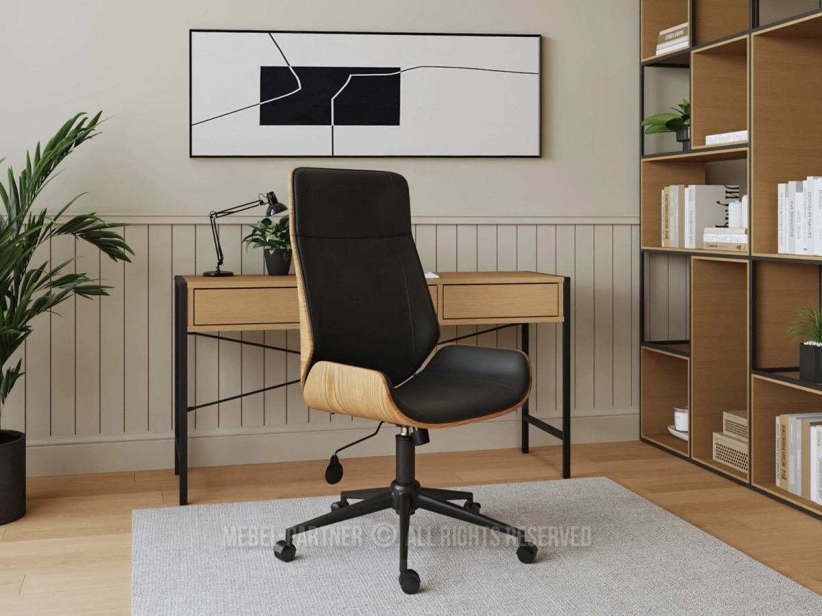 AUSTIN irodai forgófotel, fekete-tölgy, fekete láb 5 irodai forgófotel