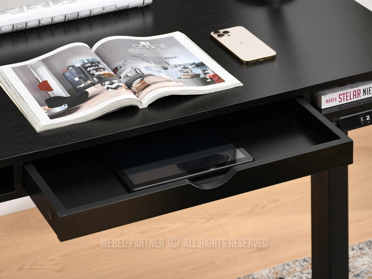SHIFT home office íróasztal fiókkal és USB-porttal, 120 cm fekete 11 SHIFT home office íróasztal fiókkal és USB-porttal, 120 cm fekete - Image 11