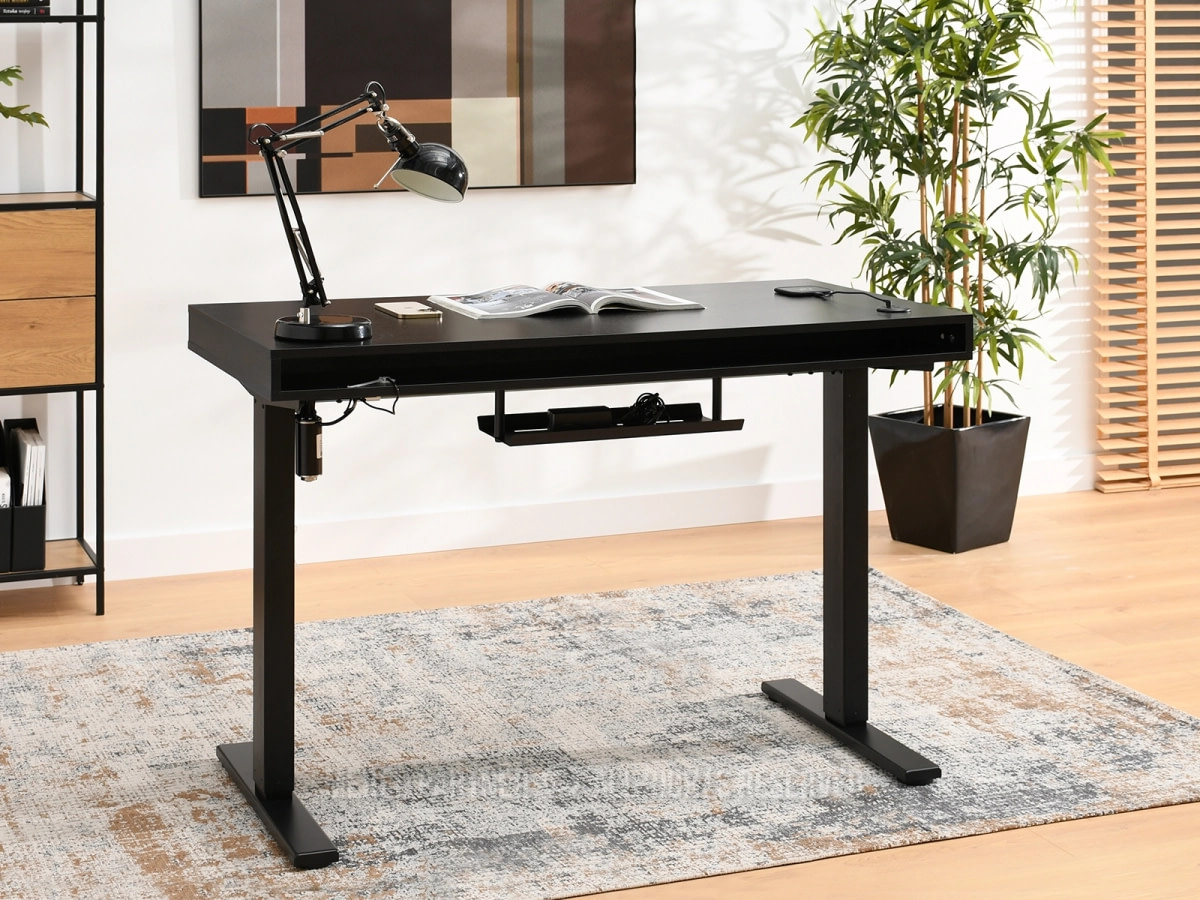 SHIFT home office íróasztal fiókkal és USB-porttal, 120 cm fekete 16 SHIFT home office íróasztal fiókkal és USB-porttal, 120 cm fekete - Image 16