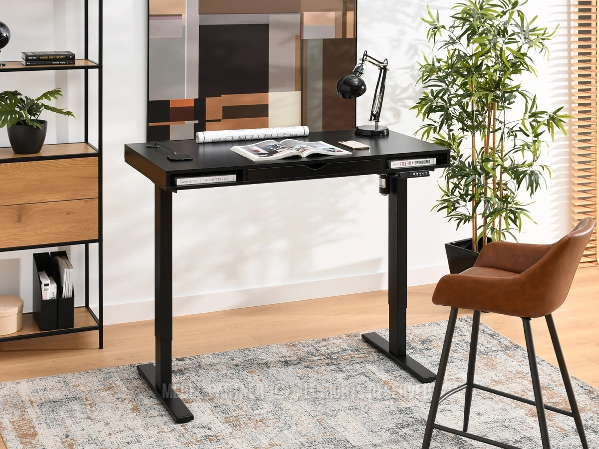 SHIFT home office íróasztal fiókkal és USB-porttal, 120 cm fekete 5 SHIFT home office íróasztal fiókkal és USB-porttal, 120 cm fekete - Image 5
