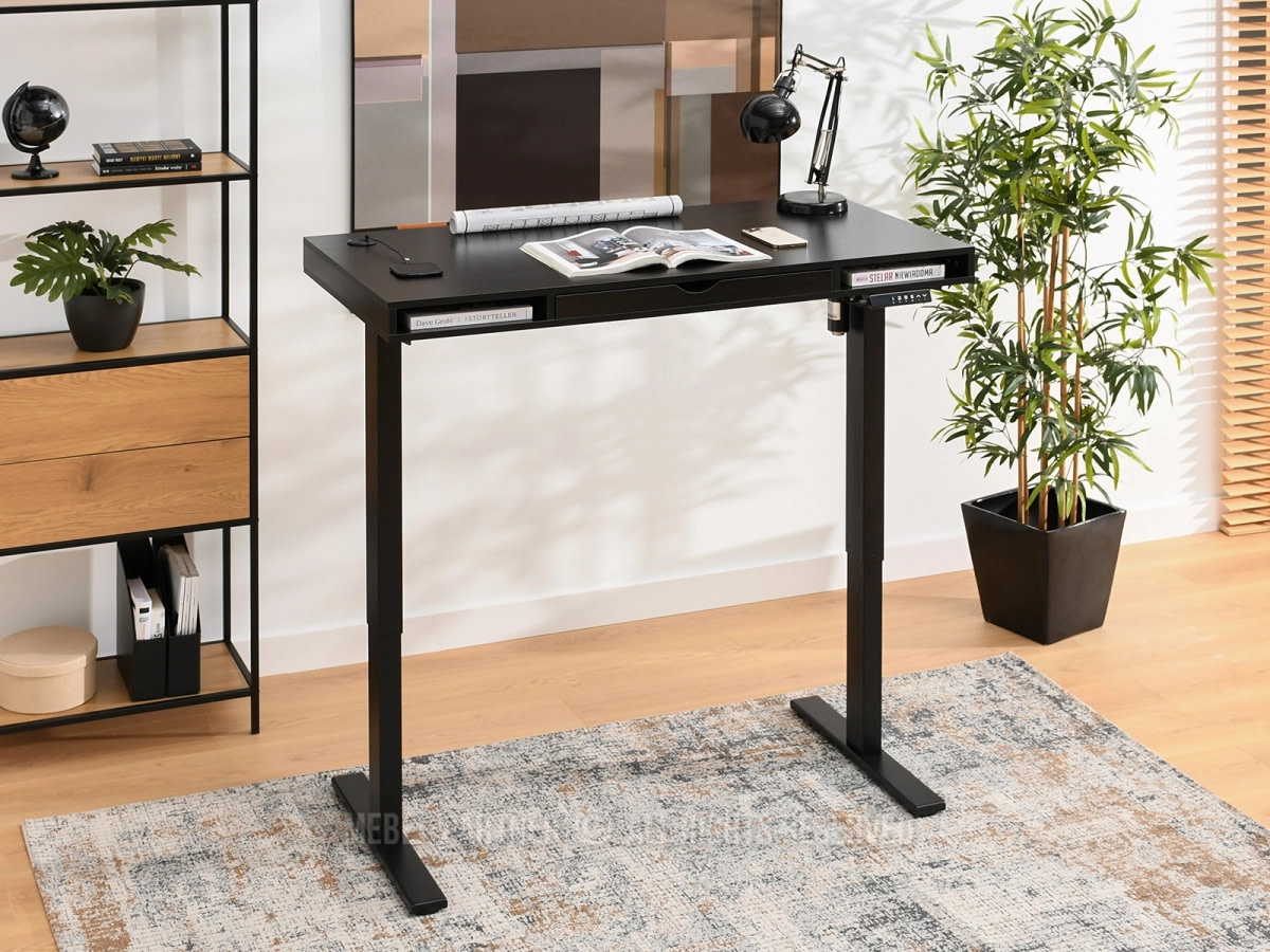 SHIFT home office íróasztal fiókkal és USB-porttal, 120 cm fekete 6 SHIFT home office íróasztal fiókkal és USB-porttal, 120 cm fekete - Image 6