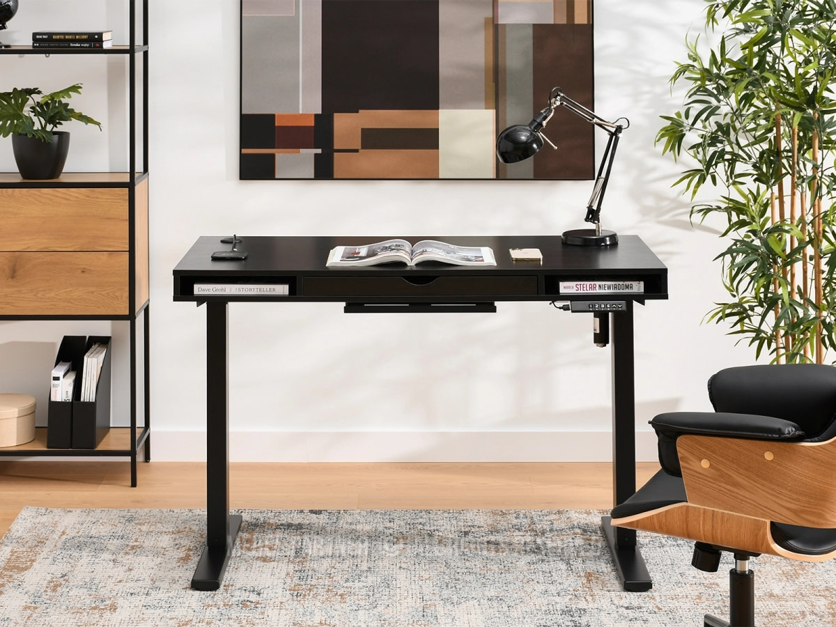 SHIFT home office íróasztal fiókkal és USB-porttal, 120 cm fekete 8 SHIFT home office íróasztal fiókkal és USB-porttal, 120 cm fekete - Image 8