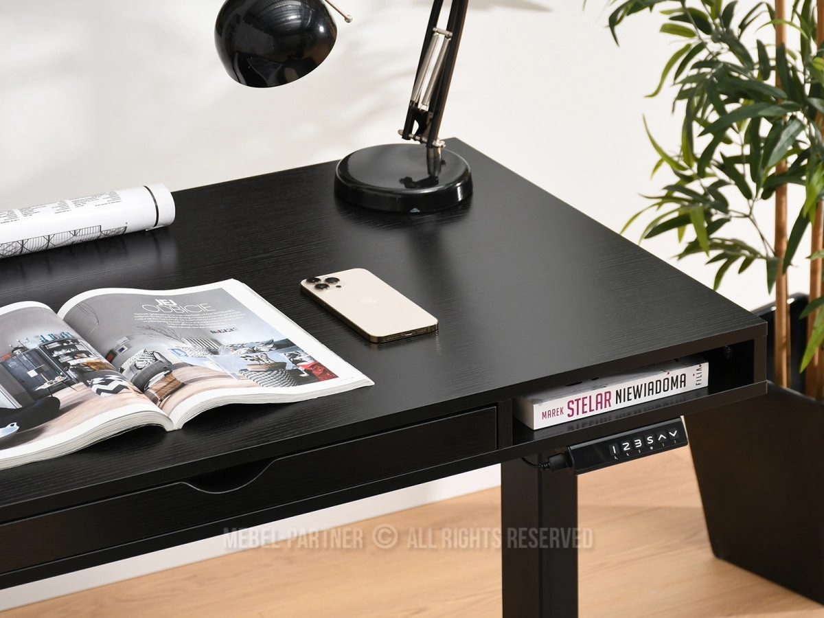 SHIFT home office íróasztal fiókkal és USB-porttal, 120 cm fekete 10 SHIFT home office íróasztal fiókkal és USB-porttal, 120 cm fekete - Image 10