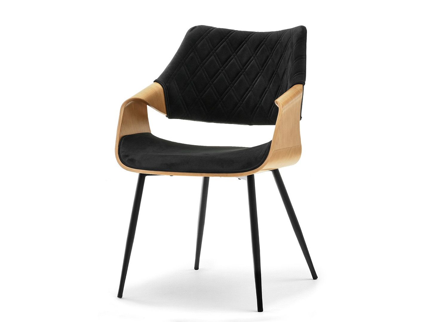 RENZO design étkezőszék, fekete velúr– tölgy RENZO design étkezőszék, fekete velúr– tölgy