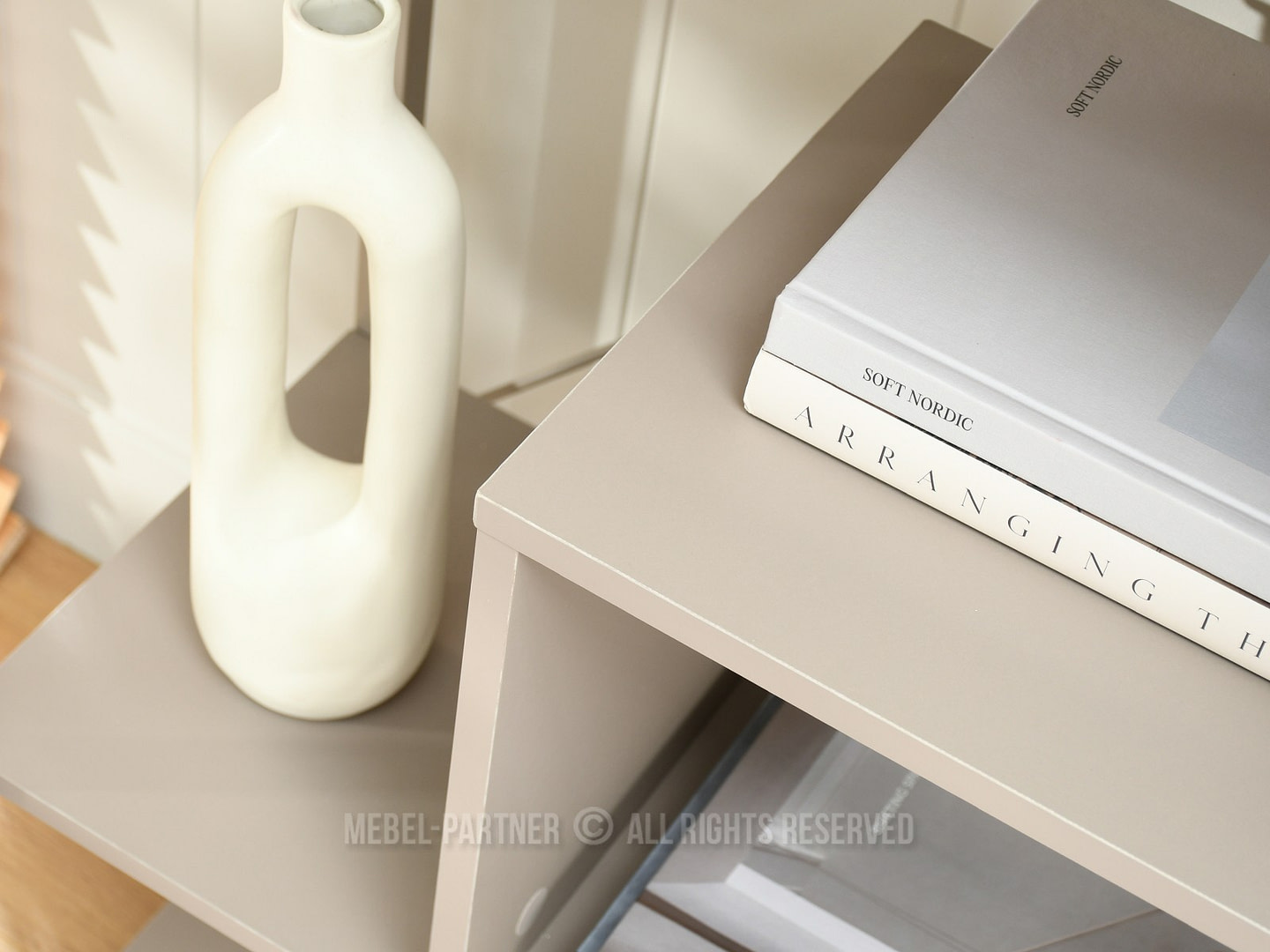 HARPER B polc, bézs-bézs 5 Íróasztalok és polcok HARPER B polc, bézs-bézs 5