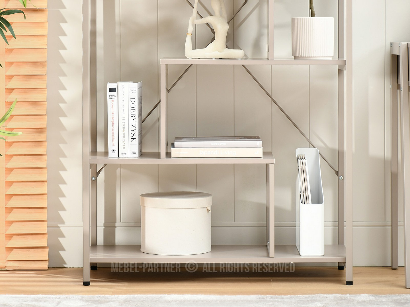 HARPER B polc, bézs-bézs 6 Íróasztalok és polcok HARPER B polc, bézs-bézs 6