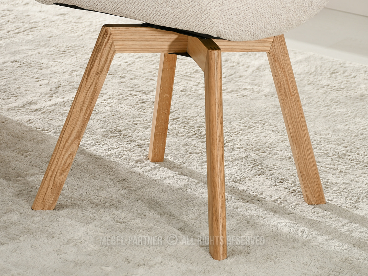 ARUBA steppelt karfás forgószék, krémszínű melange-tölgy 7 ARUBA steppelt karfás forgószék, krémszínű melange-tölgy - Image 7