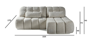 Toronto 225 cm széles sarokkanapé - Image 2