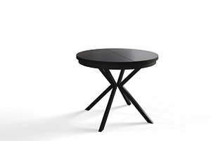 Akciós ajánlatok 🔥 Eder Bis Ø90 cm, nyitható kör alakú asztal, fekete, készletről