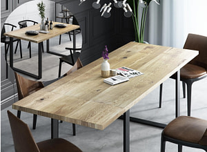 Art-P Manufactory tölgyfa asztalok Slim plus bővíthető étkezőasztal