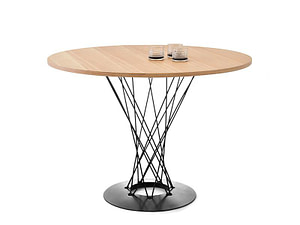 Design asztalok TORNADO köralakú étkezőasztal, kőris-fekete