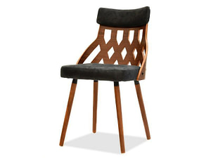 Hajlított székek CRABI szék, dió-vintage fekete