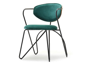 Talisa karfás szék TALISA szék, zöld plüss-dió