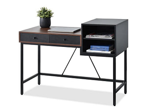 Íróasztalok és polcok IVAR fiókos íróasztal, dió-fekete