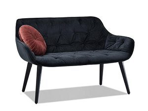 Saba IDYLLE steppelt szalon-kanapé, fekete velvet