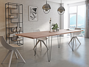 Art-P Manufactory tölgyfa asztalok Spin bővíthető étkezőasztal