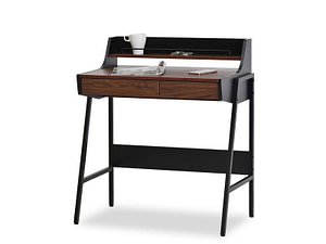 Íróasztalok és polcok BORR íróasztal, dió – fekete
