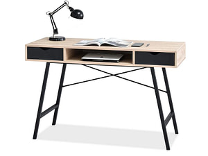 Íróasztalok és polcok GAVLE fiókos íróasztal, sonoma tölgy-fekete