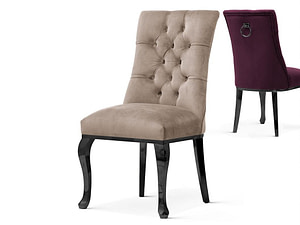 Glamour Lord Glamour szék, fekete láb és kopogtató, választható kárpit