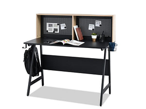 Íróasztalok és polcok ALVAR mágnestáblás íróasztal, sonoma tölgy-fekete