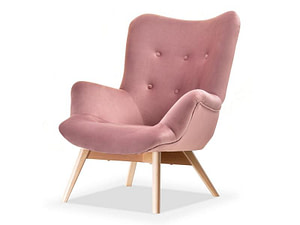 Lori LORI füles fotel, dusty pink-bükk