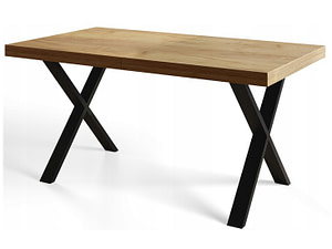 Bővíthető asztalok LOFT’X nyitható x-lábas étkezőasztal, választható méretek és színek