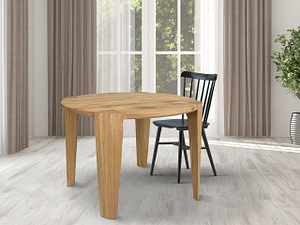 Amadeo tömörfa asztalok Amadeo tömör kőris, kör alakú étkezőasztalok
