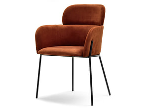 Zonder categorie BIAGIO design szék, vörösréz plüss