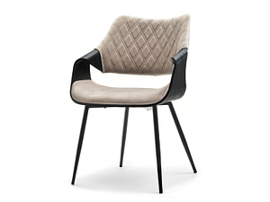 Hajlított székek RENZO design étkezőszék, beige – fekete