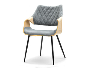Hajlított székek RENZO design étkezőszék, szürke – tölgy