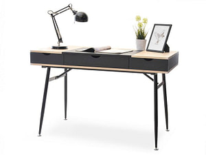 Íróasztalok és polcok BODEN fiókos íróasztal, sonoma tölgy-fekete