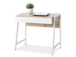 Íróasztalok és polcok NORS fiókos íróasztal, sonoma tölgy-fehér