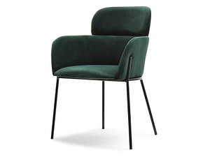 Zonder categorie BIAGIO design szék, üvegzöld plüss
