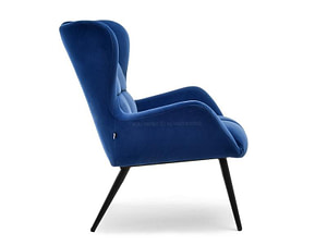 KIKORI design fotel – sötétkék velúr - Image 3