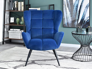 KIKORI design fotel – sötétkék velúr - Image 13