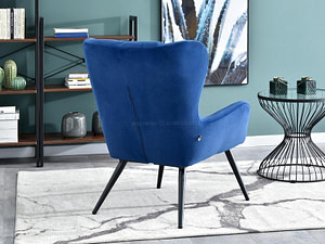 KIKORI design fotel – sötétkék velúr - Image 5